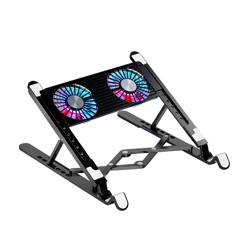 🌈❄️ Laptop Cooling Pad 2/4 Fans – RGB Foldable Stand (11–17.3”)