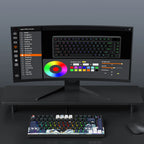 🔥⌨️ Wired Mechanical Gaming Keyboard with OLED Display – Hot-Swap RGB