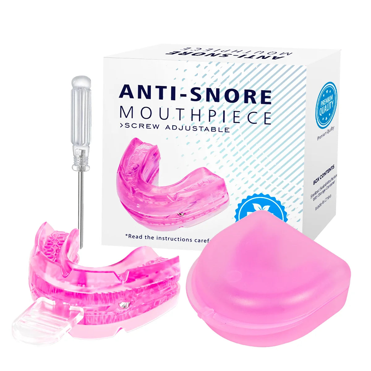 😴🌙 Adjustable Anti-Snoring Mouth Guard – Sleep Aid Mouthpiece for Snoring, Apnea Relief & Teeth Bruxism Protection