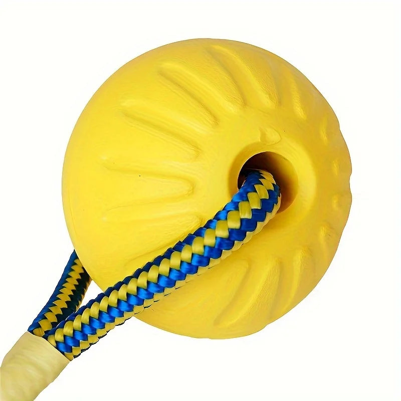🎾🐶 EVA Floating Dog Ball – Bite Resistant Pull Ring Rope Toy