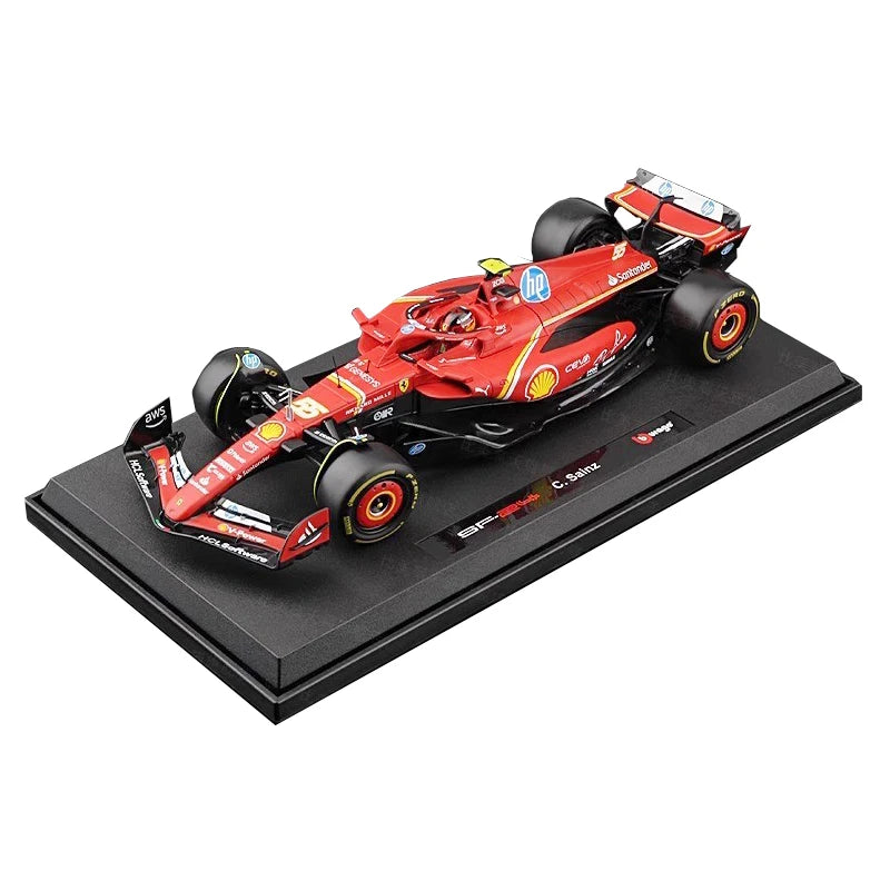 2025 SF25-#44 #16 Bburago 1:18 SF24 F1 Racing / SF23 F1 Ferrari Las Vegas #16 Sainz Static Car Model Vehicles Alloy Toy