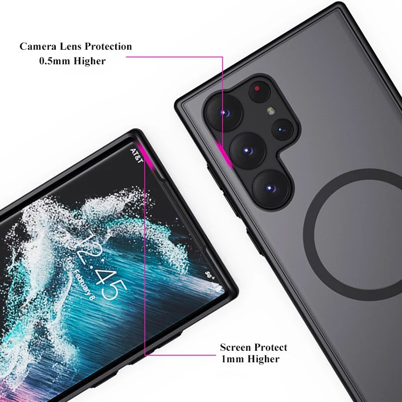 UYUXIO Magnetic Stand Case for Samsung Galaxy S24 / S23 / S22 Ultra Plus