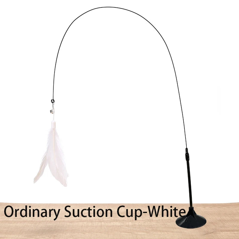 🐱🪄 Hands-Free Interactive Cat Teaser Wand with Suction Cup