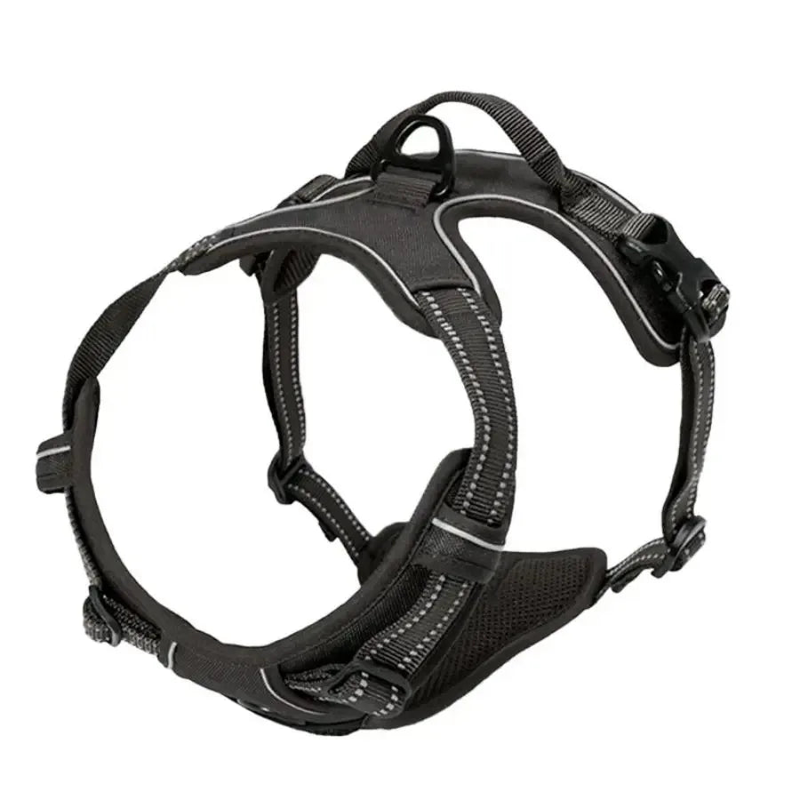 🐾🦺 Dog Harness Vest & Leather Leash Set – Collar Accessories