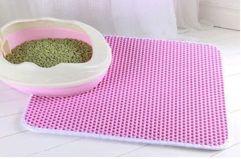 🐱🧼 Double Layer Waterproof Cat Litter Mat – Non-Slip & Washable