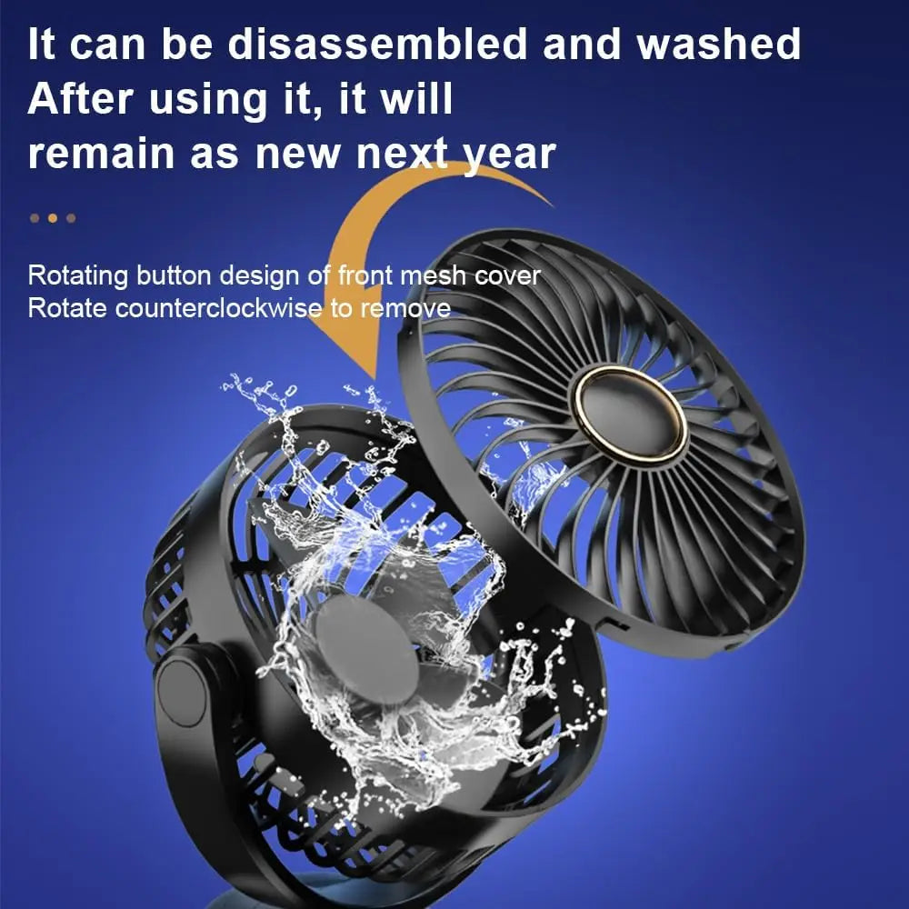 🌬️📎 Portable USB Clip-On Fan – Small Personal Desk Cooling