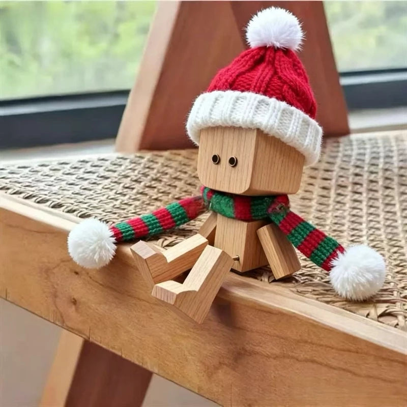 Shaking Wooden Man Figurine – Fun Desktop & Car Décor