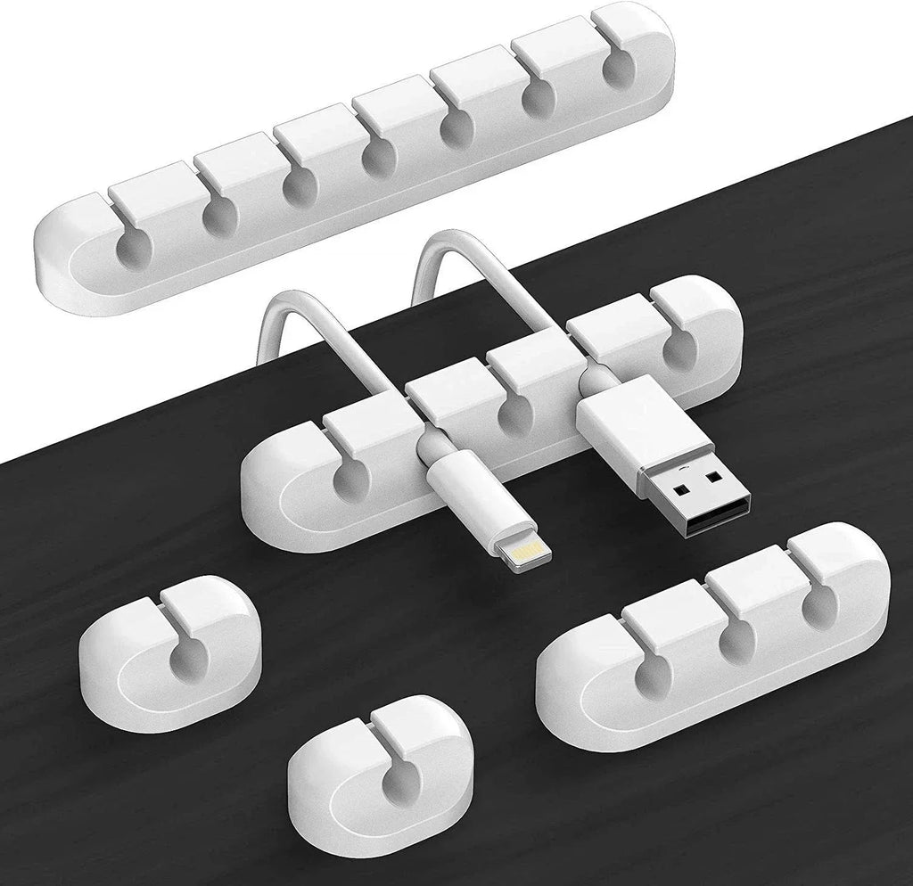 🎀🔌 VIKEFON Silicone Cable Organizer – Self-Adhesive Wire Clips