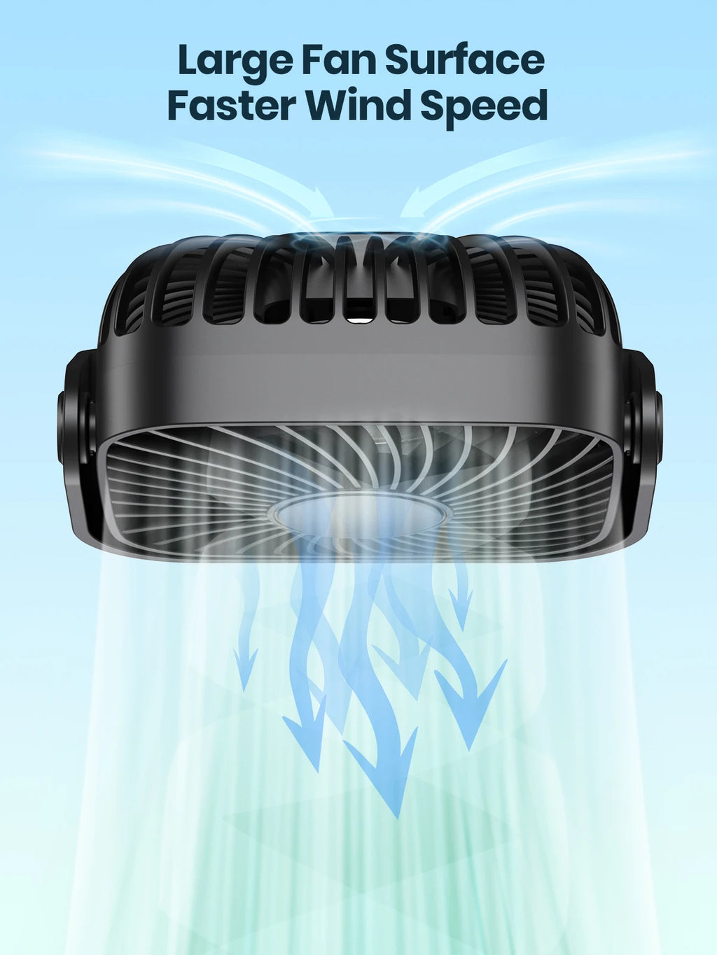 🌬️🏕️ TOPK 4-Inch USB Mini Portable Fan – 3 Speeds 360° Adjustable