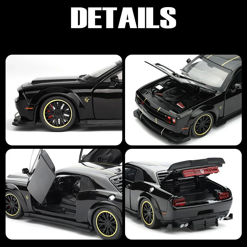1:32 Dodge Challenger SRT Hellcat Redeye V8 Alloy Metal Diecast Model American Muscle Sports Car Collection For Hobby Decor