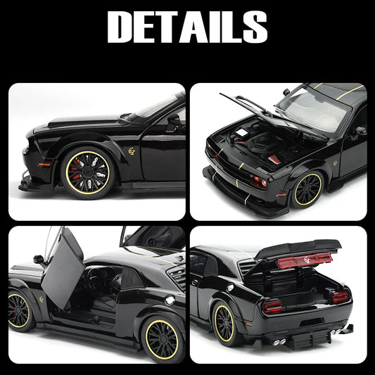 1:32 Dodge Challenger SRT Hellcat Redeye V8 Alloy Metal Diecast Model American Muscle Sports Car Collection For Hobby Decor