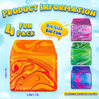 Colorful Frosted Ice Cube Squishy – TPR Slow-Rebound Fidget Toy