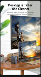💻🔗 15-in-1 Type-C Docking Station – 4K@60Hz HDMI & DisplayPort Hub