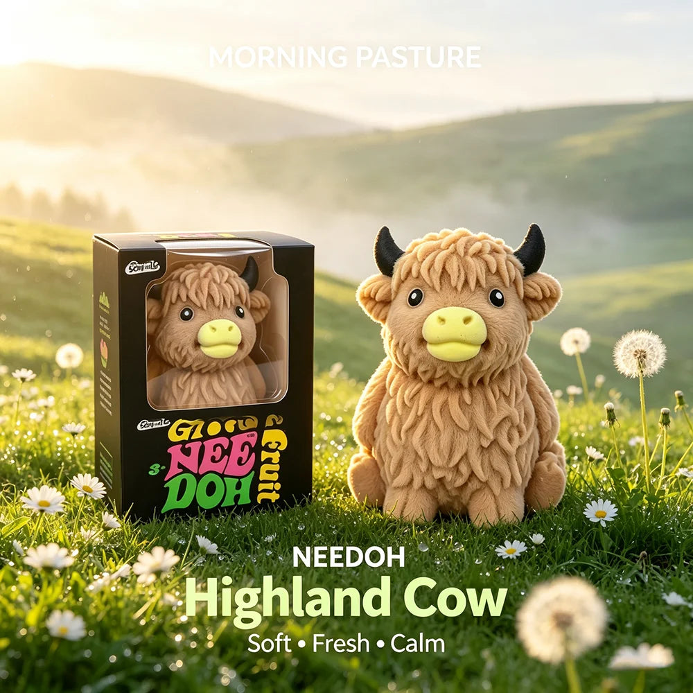 NeeDoh Mountain Cow – Slow-Rise Soft Squeeze Toy