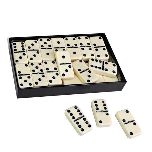 Double 6 JUMBO Dominoes With Spinners | IVORY