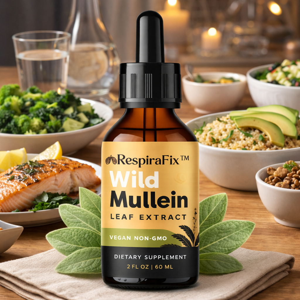 Alcohol-free mullein liquid drops bottle with dropper