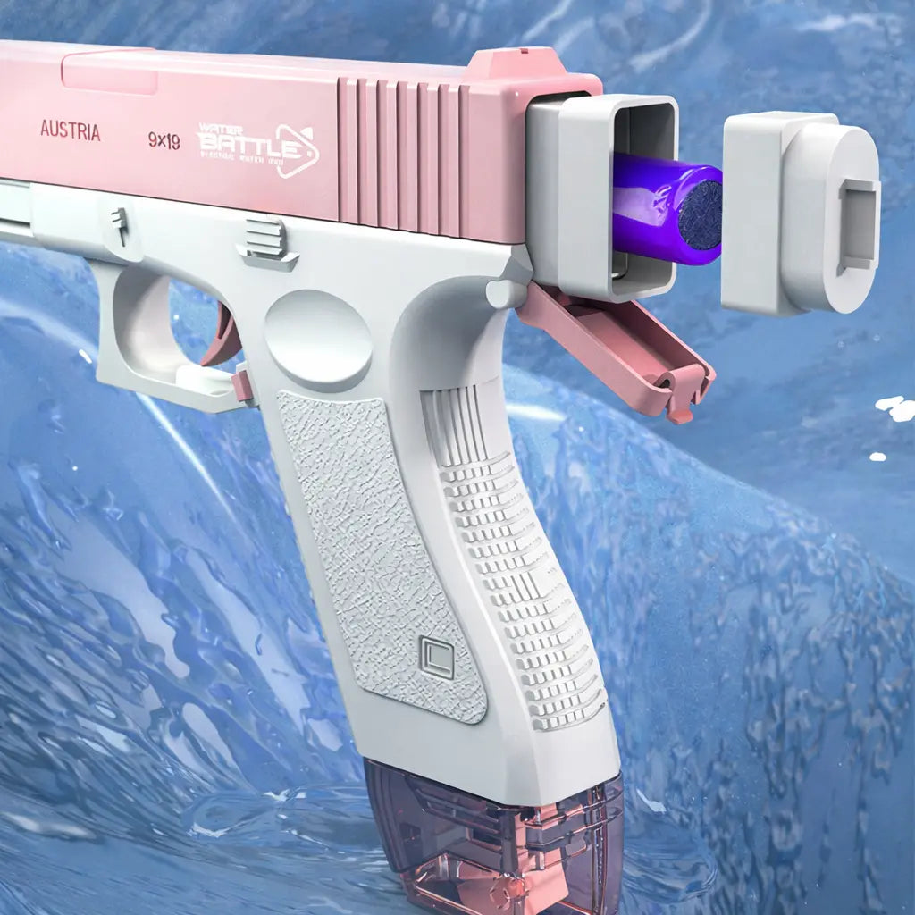 Electric Automatic Water Blaster Toy for Kids – Rechargeable Pool & Beach Summer Splash Toy (Blue & Pink) G8Central.com