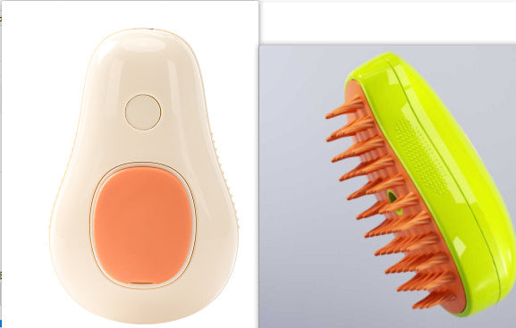 Steamy Cat Brush – Electric Self-Cleaning Steam Pet Comb for Cats & Dogs | Avocado Shape Grooming & Massage Brush