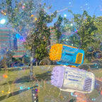 Bubble Gun Rocket 69 Holes Soap Bubbles Machine Gun Shape Automatic Blower With Light Toys For Kids Pomperos G8Central.com