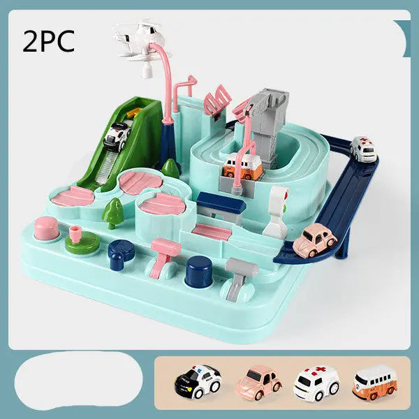 Cars Pass Through Big Adventure Parking Lot Rail Car Toy Car Track Kids Toy G8Central.com