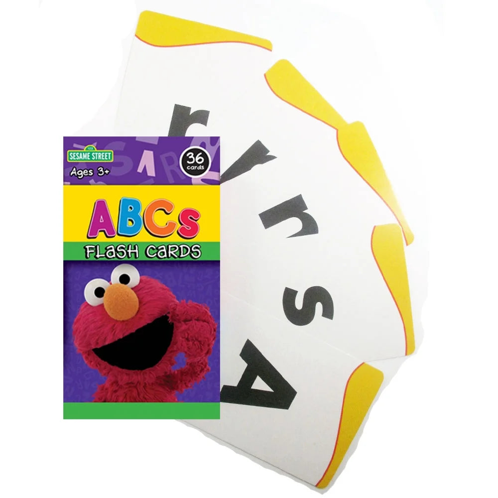 Educational Sesame Street Flash Card, Picture ABC Letters Words & Color Geometry Shape & Number & Alphabet, Flashcards Game For Preschool Kindergarten (36/Pack)