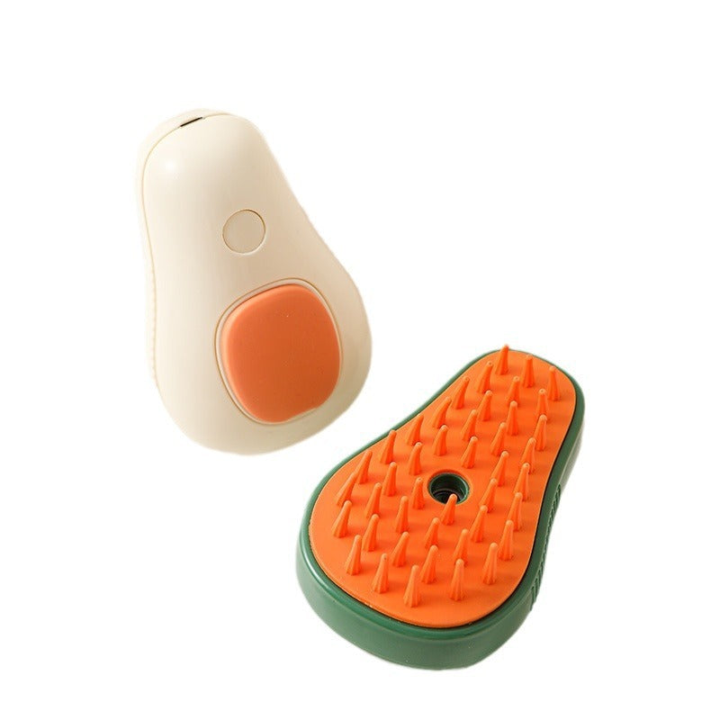 Steamy Cat Brush – Electric Self-Cleaning Steam Pet Comb for Cats & Dogs | Avocado Shape Grooming & Massage Brush