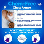 Natural Flea & Tick Chews for Cats – Daily Protection + Skin, Coat & Dental Support | 135 Soft Chews ✨