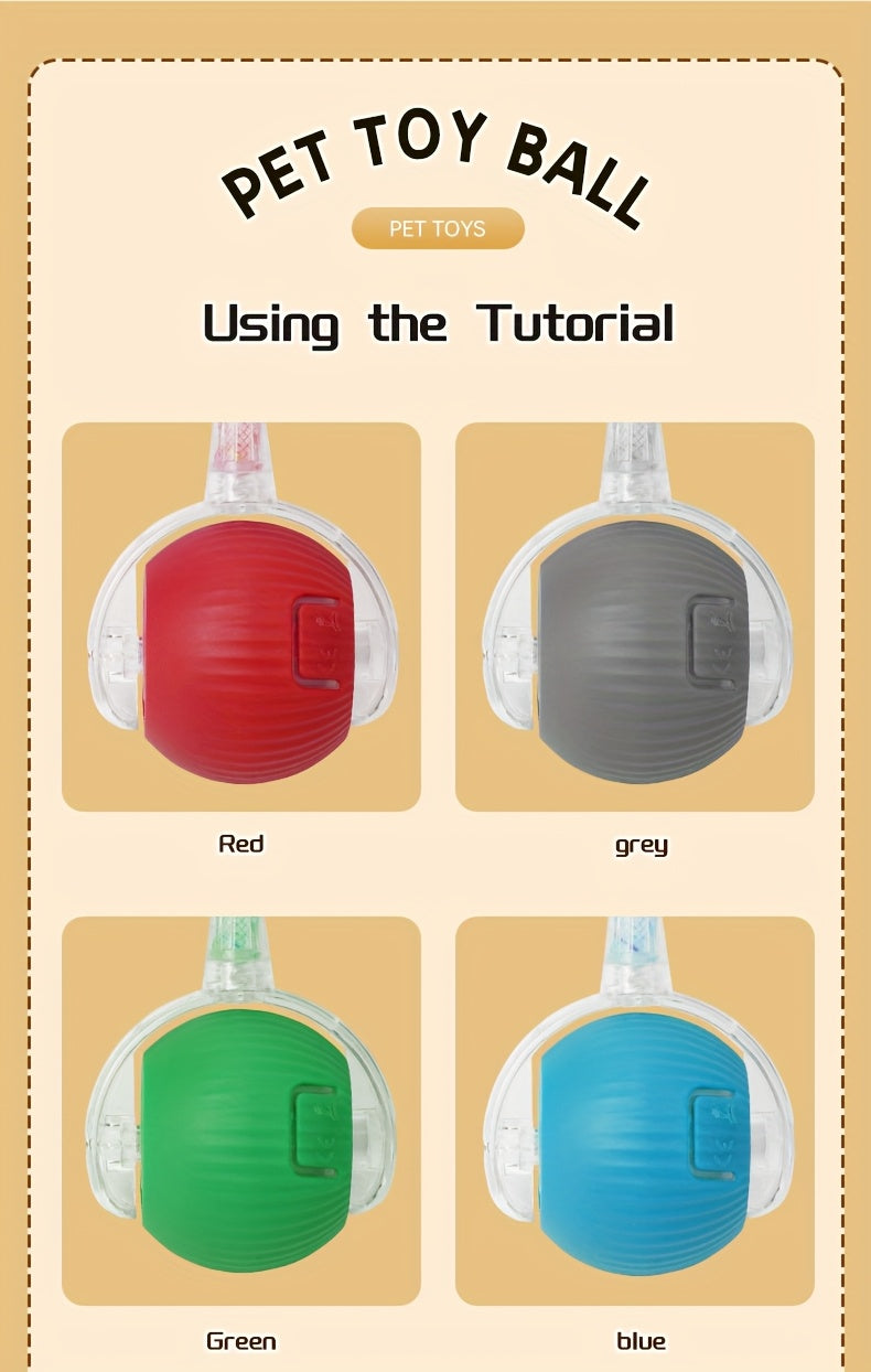 Interactive Cat Toy Ball with Automatic Movement &amp; Obstacle Avoidance