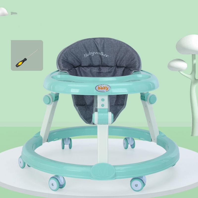 🍼🐸 Frog Baby Walker Anti-O-Leg Multifunctional Anti-Rollover with Music | 6-12 Months | Silent Wheels Option