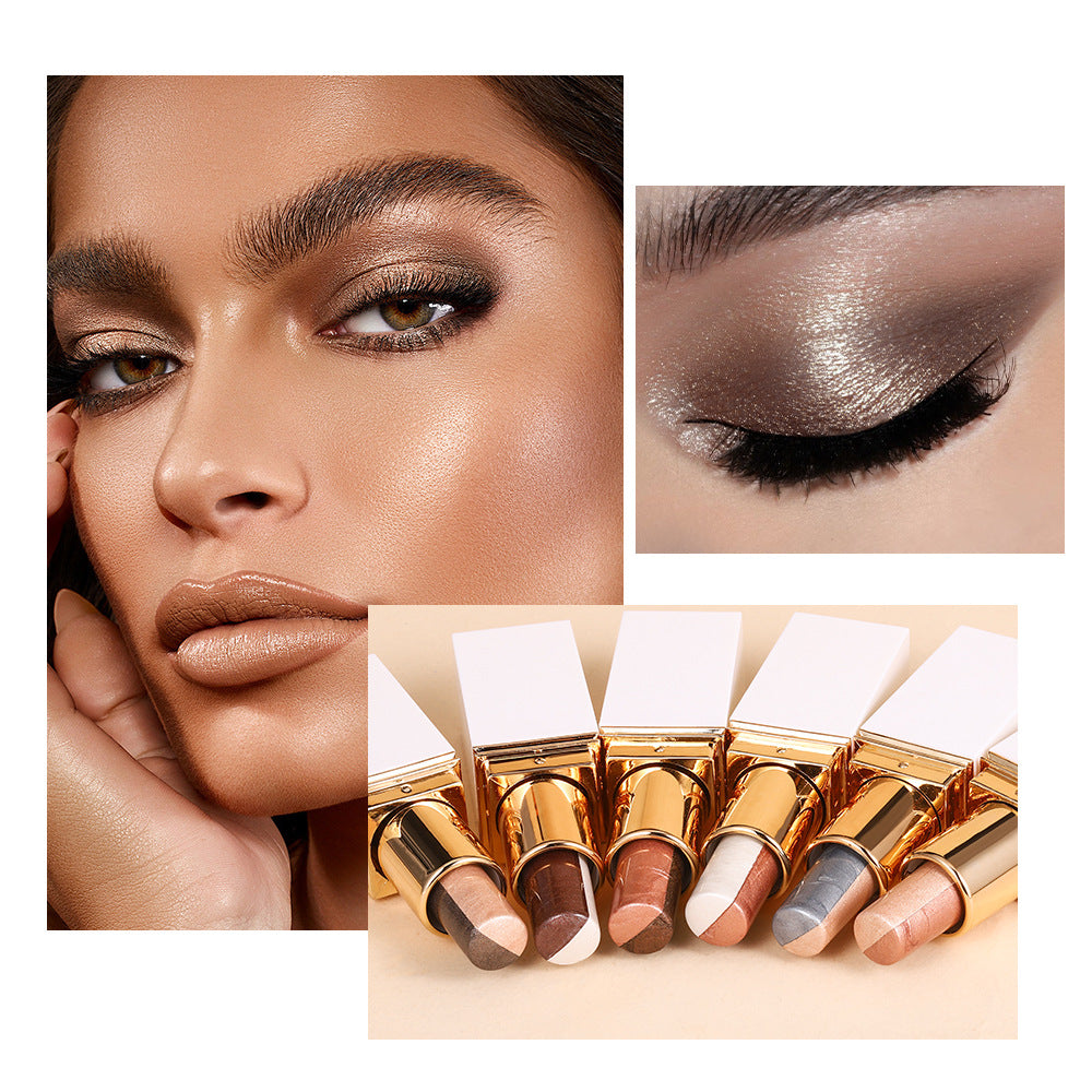 6 Color Pearlescent Eye Shadow Stick – Shimmer Cream Eyeshadow Pen Set ✨