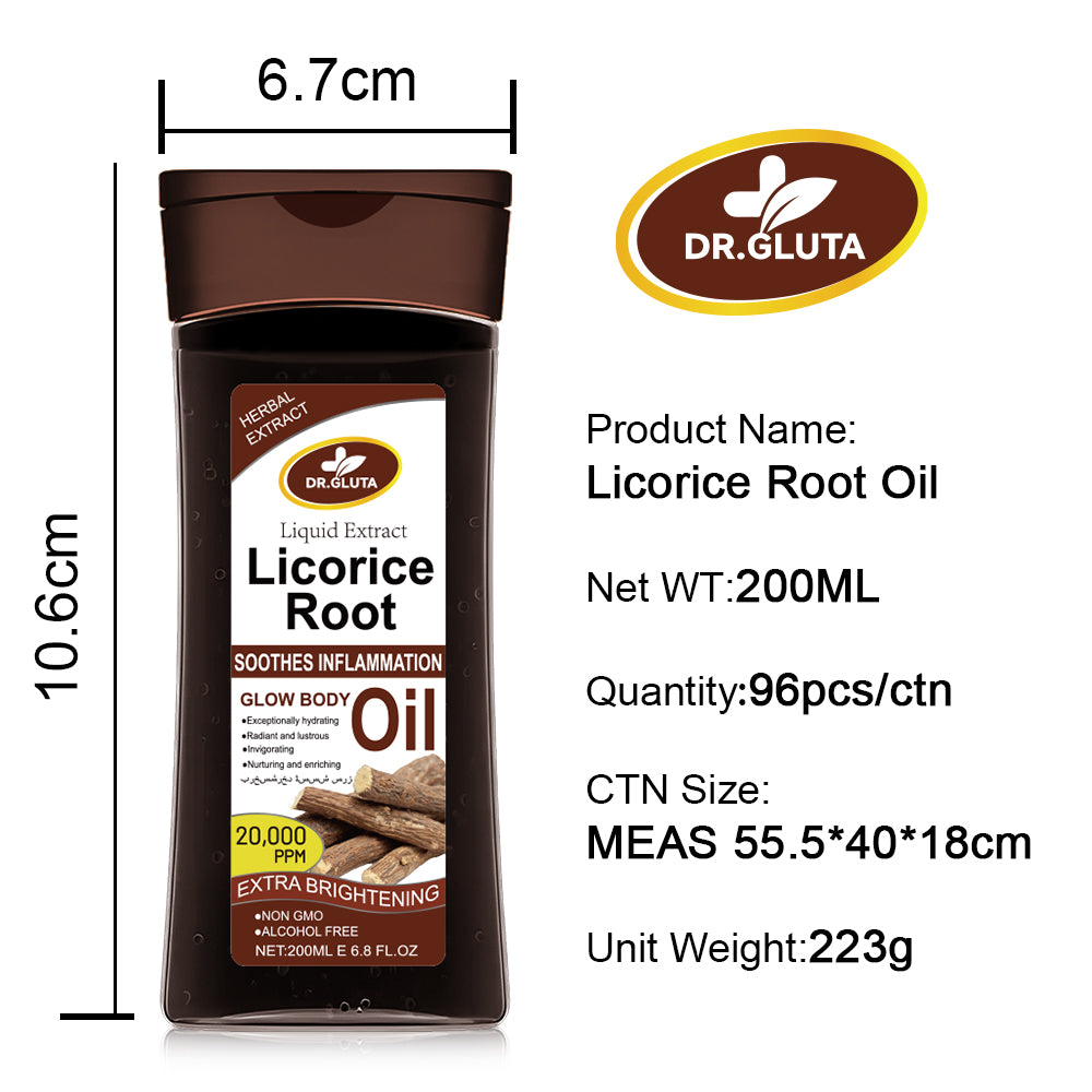 Licorice Root Oil Herbal Extract Liquid Extract Whitening Body Oil Extra Brightening Skin Care 200ml