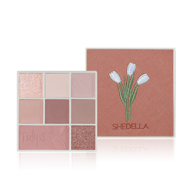 Cowherd 8 Colors Eyeshadow Palette – Tulip Sequins Glitter Eye Makeup ✨
