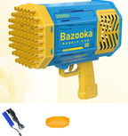 Bubble Gun Rocket 69 Holes Soap Bubbles Machine Gun Shape Automatic Blower With Light Toys For Kids Pomperos G8Central.com