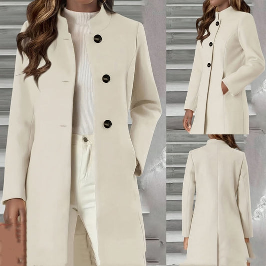 European & American Slim Fit Elegant Woolen Coat