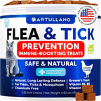Natural Flea & Tick Chews for Cats – Daily Protection + Skin, Coat & Dental Support | 135 Soft Chews ✨