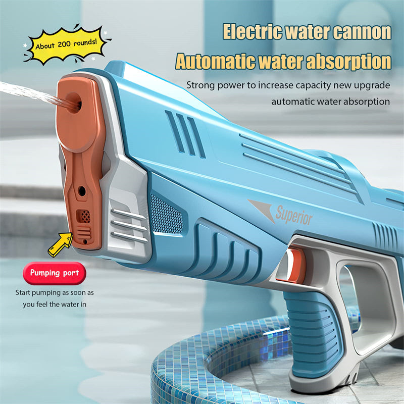 💦⚡ Full Automatic Electric Water Gun – High-Tech Induction Water-Absorbing Blaster for Summer Beach & Outdoor Water Fights