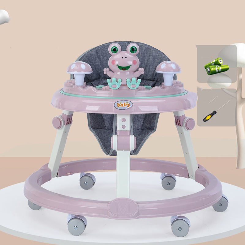 🍼🐸 Frog Baby Walker Anti-O-Leg Multifunctional Anti-Rollover with Music | 6-12 Months | Silent Wheels Option