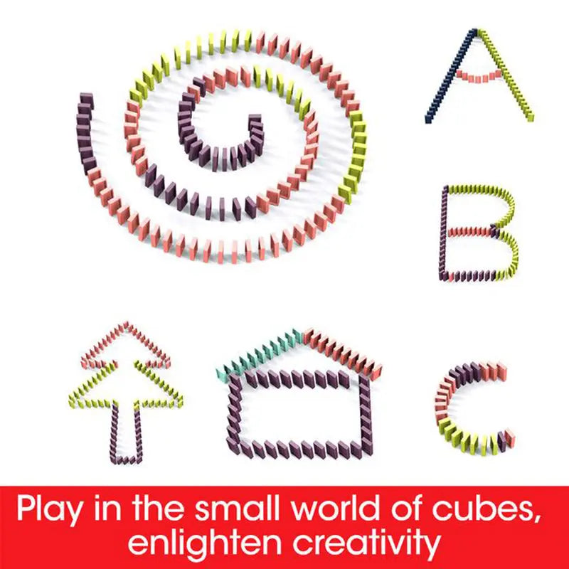 Domino Train Toys Baby Toys Car Puzzle Automatic Release Licensing Electric Building Blocks Train Toy G8Central.com