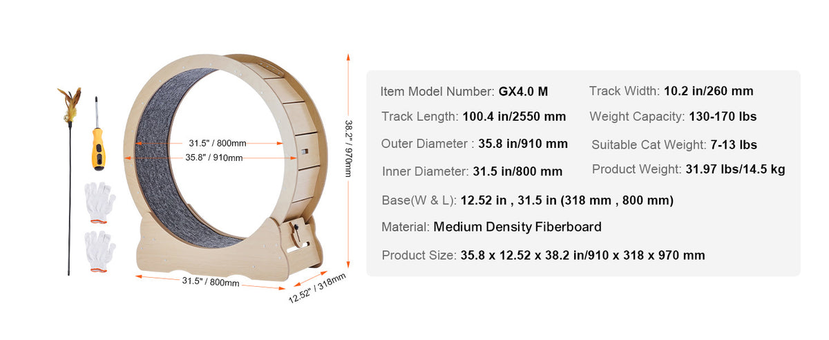 🐱🏃‍♀️ SucceBuy Wooden Cat Exercise Wheel – Large Indoor Treadmill 🔎 SEO Title