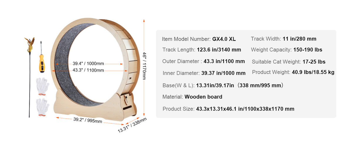 🐱🏃‍♀️ SucceBuy Wooden Cat Exercise Wheel – Large Indoor Treadmill 🔎 SEO Title