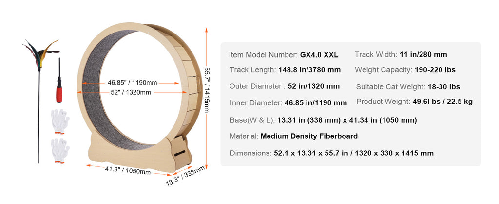 🐱🏃‍♀️ SucceBuy Wooden Cat Exercise Wheel – Large Indoor Treadmill 🔎 SEO Title