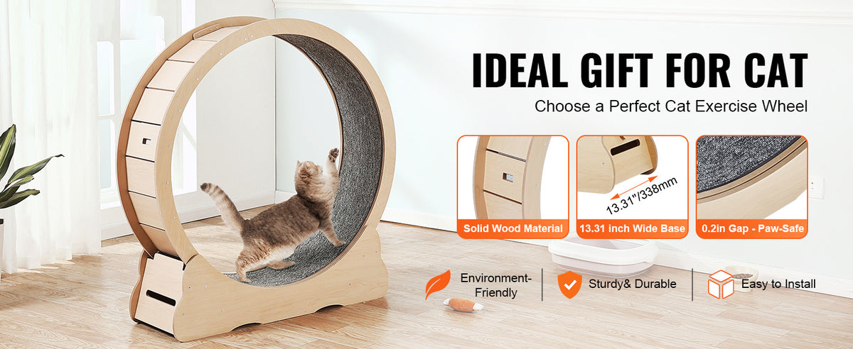 🐱🏃‍♀️ SucceBuy Wooden Cat Exercise Wheel – Large Indoor Treadmill 🔎 SEO Title