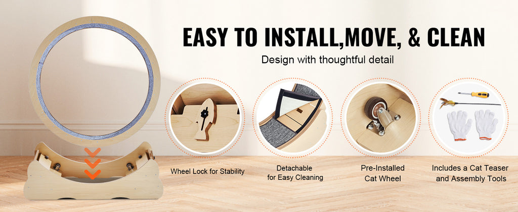 🐱🏃‍♀️ SucceBuy Wooden Cat Exercise Wheel – Large Indoor Treadmill 🔎 SEO Title