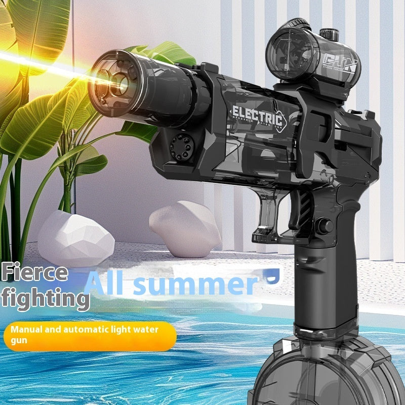 Fire Rat Electric Water Pistol with LED Light - Fully Automatic Water Gun for Summer Fun, Sports, and Kids' Gifts