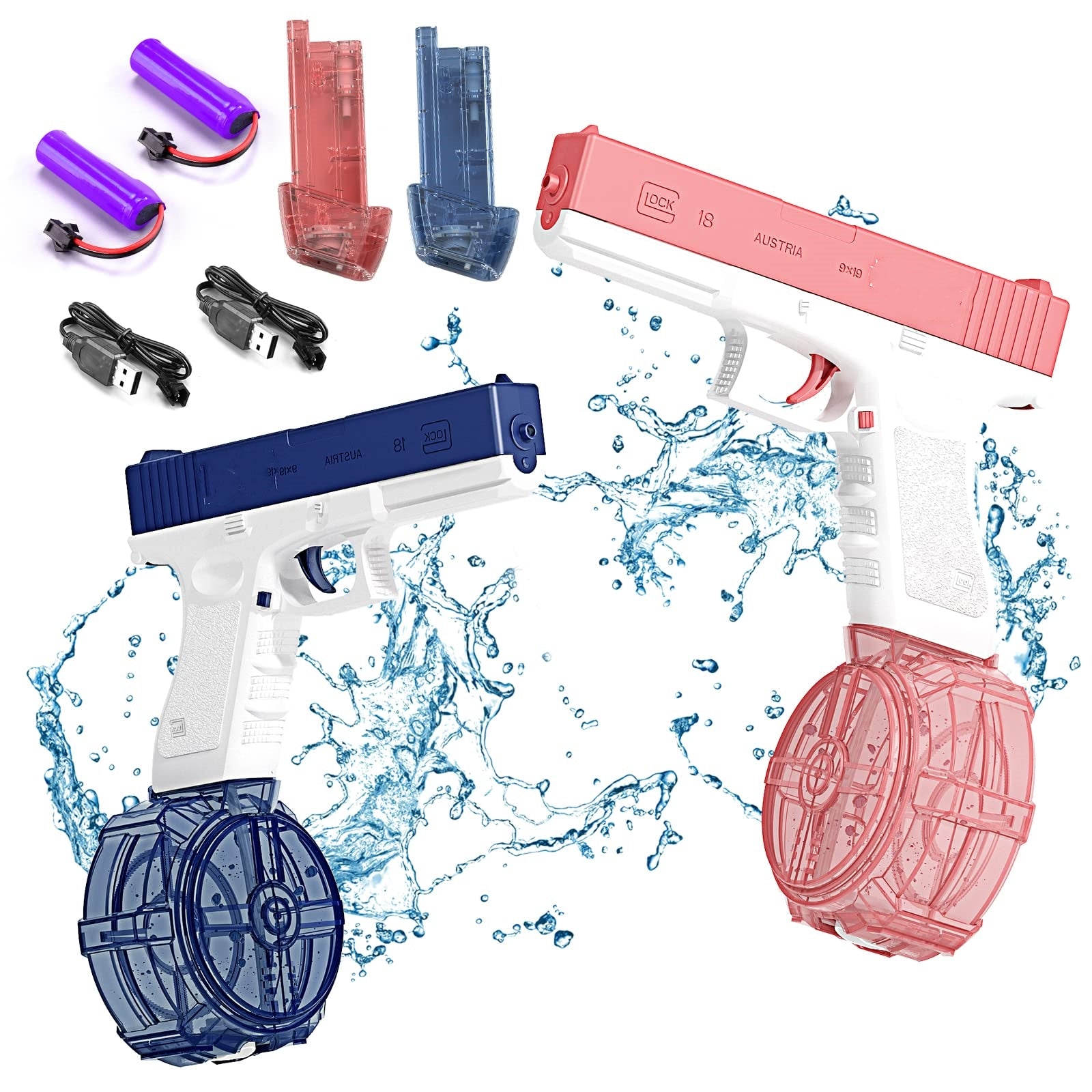 Glock Electric Water Toy Gun Spray Blaster Pistol Airsoft Summer Toys Swimming Pool Game Weapon Pistola For Kids