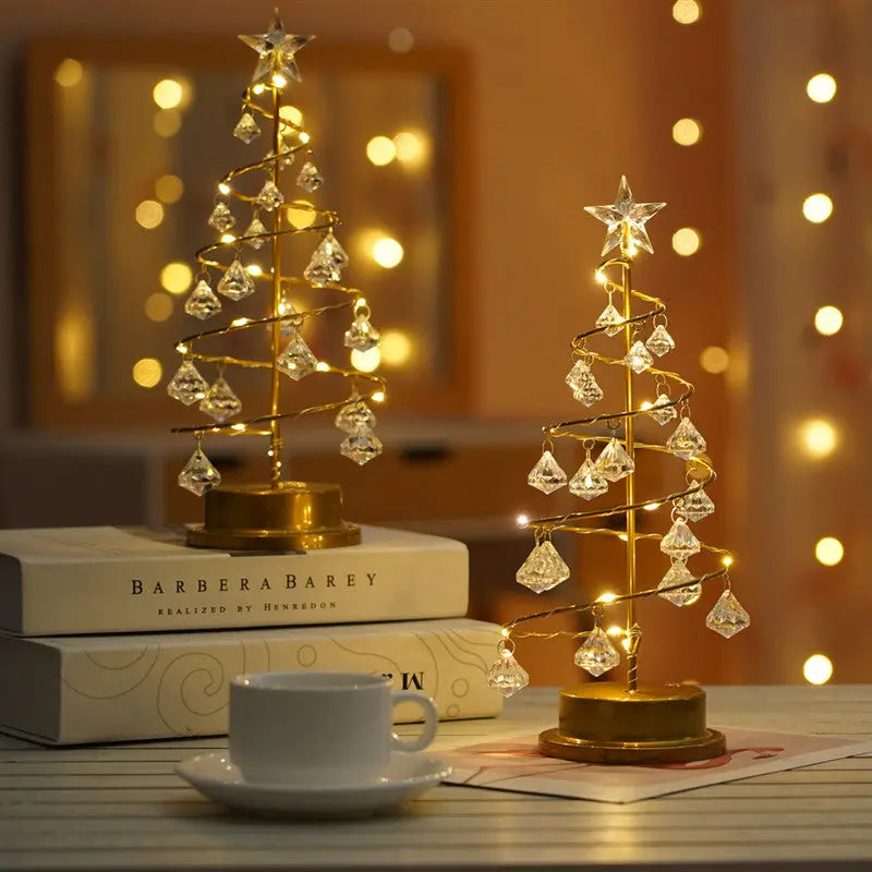 Crystal Christmas Tree Led Lights Indoor Decoration Fairy Lights Bedroom String Lights g8central.com