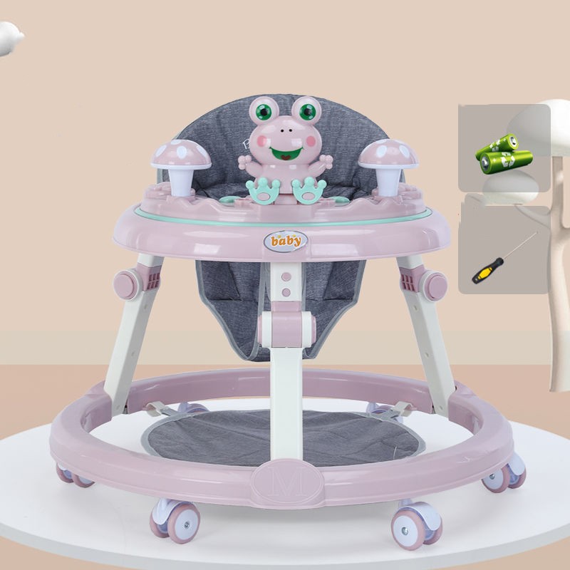 🍼🐸 Frog Baby Walker Anti-O-Leg Multifunctional Anti-Rollover with Music | 6-12 Months | Silent Wheels Option