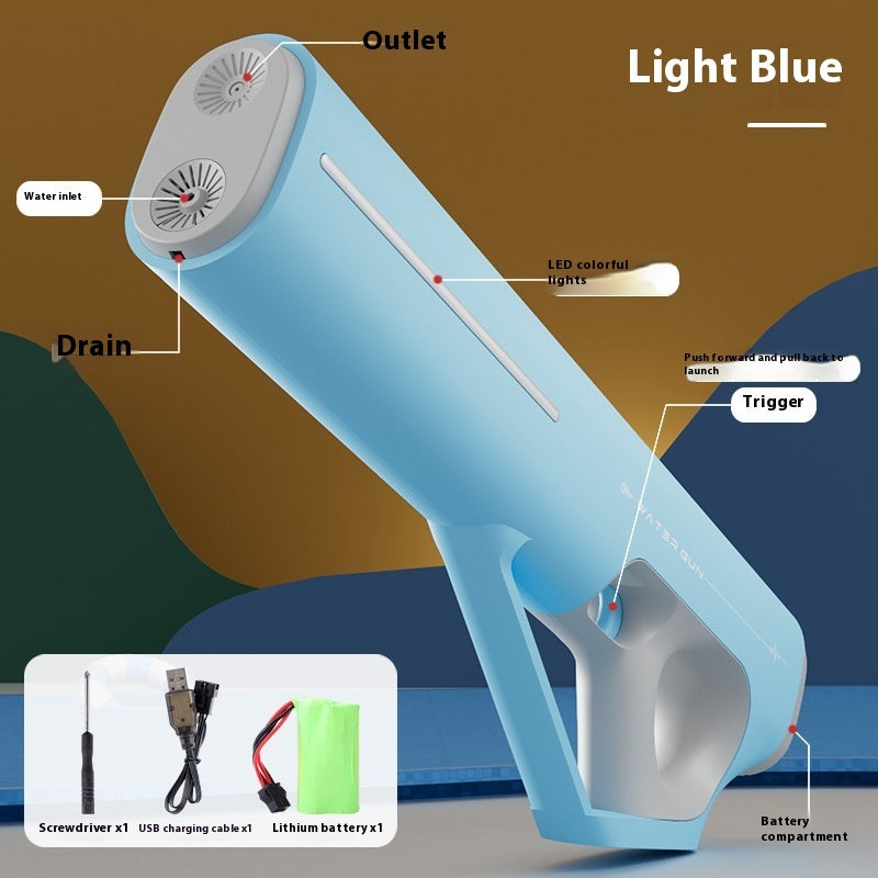 💦⚡ Automatic Water Feeding Pulse Electric Water Gun – High-Power Rechargeable Water Blaster Toy for Outdoor Fun