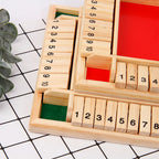 Wooden Shut The Box Game – Classic 2-4 Player Family Board Game, Party Fun, 8.6 x 8.6 in 🛍️