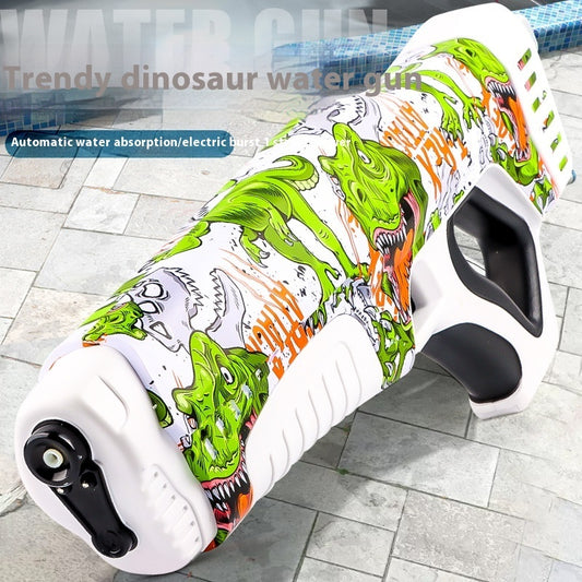 🦖💦 Dinosaur Electric Water Gun – Automatic Water-Absorbing Waterproof Water Blaster Toy for Kids & Outdoor Play